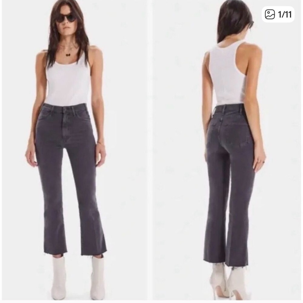 MOTHER The Hustler Ankle Fray Versatile Timeless Women's Charcoal Jeans Size 27
